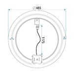 Zrkadlo LED 50cm Modern – Obrázok 11