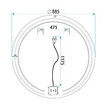 Zrkadlo LED 90cm Modern – Obrázok 11