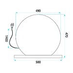 Zrkadlo LED HOLLYWOOD White 50 cm – Obrázok 11