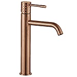 Umývadlový faucet Rea Lungo Diamond Brush Copper vysoký – Obrázok 11