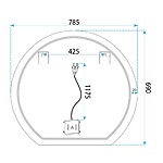 Zrkadlo LED 80cm Fabio – Obrázok 12