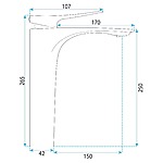 Umývadlová batéria PREMIUM REA Vision Chrome High – Obrázok 12