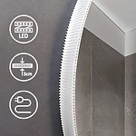 Zrkadlo LED 80cm ROUND BLUETOOTH – Obrázok 2