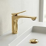 Umývadlová batéria PREMIUM REA Vision Gold Low – Obrázok 2