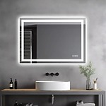 Zrkadlo LED 90x60cm PRO SQR BLUETOOTH – Obrázok 2