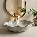 Umývadlo na dosku REA Pearl Ruststone – Obrázok 2