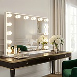 Zrkadlo LED HOLLYWOOD White 80x60 – Obrázok 2