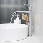 REA LUGANO SLIM Umývadlová batéria Chrome Vysoká – Obrázok 2