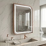 Zrkadlo LED ZONE 70x50  BRUSH  ROSE GOLD – Obrázok 2