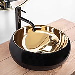 Umývadlo na dosku REA Luna Gold/Black – Obrázok 2