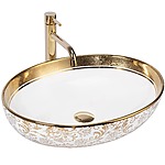 Umývadlo na dosku Rea Margot White/Gold – Obrázok 2