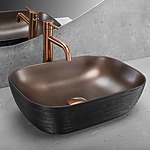 Umývadlo na dosku Rea Belinda COPPER BRUSH / Black – Obrázok 2
