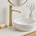 Umývadlová batéria REA STORM GOLD BRUSH High – Obrázok 2
