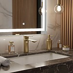 Umývadlová batéria REA Drop Brush Gold low – Obrázok 2