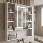 Zrkadlová skrinka s LED osvetlením Rea Luna 70x80cm – Obrázok 4