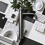 Umývadlová batéria REA Lungo Grip - Gun Grey, vysoká – Obrázok 3