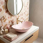 Umývadlo na dosku REA ROYAL Powder Pink Matt – Obrázok 3