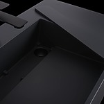 Umývadlo REA Archi 90 CM Grey MATT na dosku - konglomerát – Obrázok 3