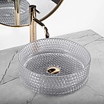 Umývadlo na dosku REA CRISTAL Light Grey – Obrázok 3
