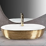 Umývadlo na dosku Rea Aura 61 White Gold Brush – Obrázok 3