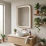 Zrkadlo LED ZONE 70x50  BRUSH  ROSE GOLD – Obrázok 3