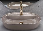Umývadlo na dosku REA Aura 61 Beige Shiny – Obrázok 3