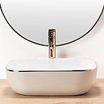 Umývadlo na dosku Rea Belinda Gold Edge – Obrázok 4