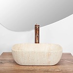 Umývadlo na dosku REA BELINDA MINI TRAVERTINE MATT – Obrázok 4