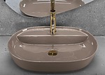 Umývadlo na dosku REA Aura 61 Beige Shiny – Obrázok 4