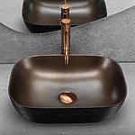 Umývadlo na dosku Rea Belinda COPPER BRUSH / Black – Obrázok 4