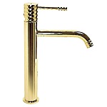 Umývadlový faucet Rea Lungo Diamond Gold vysoký – Obrázok 4
