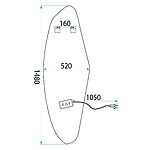 Zrkadlo LED 150x52cm YH-3358 – Obrázok 4