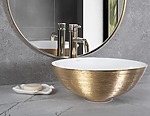 Umývadlo na dosku REA STELLA Gold Brush / White – Obrázok 5