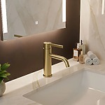 Umývadlová batéria REA Foster Brush Gold Low – Obrázok 5