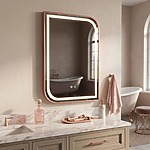 Zrkadlo LED ZONE 70x50  BRUSH  ROSE GOLD – Obrázok 5