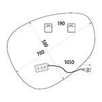 Zrkadlo LED 75x73 YH-3343 – Obrázok 5