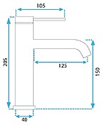Umývadlová batéria REA CLIF Brush Copper Low – Obrázok 5