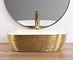 Umývadlo na dosku Rea Belinda White GOLD BRUSH – Obrázok 5