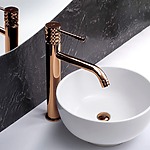 Umývadlový faucet Rea Lungo Diamond Copper vysoký – Obrázok 5
