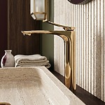 Umývadlová batéria PREMIUM REA Vision Gold High – Obrázok 5