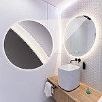 Zrkadlo LED 80cm ROUND BLUETOOTH – Obrázok 6