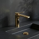 Umývadlová batéria PREMIUM REA Vision Gold Low – Obrázok 6