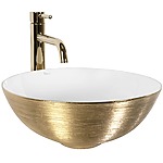 Umývadlo na dosku REA STELLA Gold Brush / White – Obrázok 6