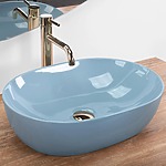 Umývadlo na dosku Rea LISA L.BLUE SHINY – Obrázok 6