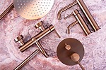 Umývadlová batéria REA LUNGO - brúsené Copper, vysoká – Obrázok 5