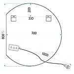 Zrkadlo LED 80x70cm YH-3355 – Obrázok 6