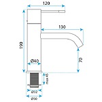 Umývadlová batéria Venti Copper Low – Obrázok 11