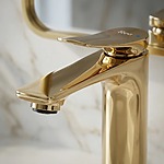 Umývadlová batéria PREMIUM REA Vision Gold Low – Obrázok 7
