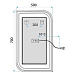 Zrkadlo LED ZONE 70X50 BLACK – Obrázok 7
