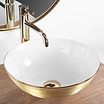 Umývadlo na dosku REA STELLA Gold Brush / White – Obrázok 7